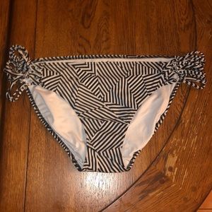 Victoria’s Secret Black+White Stripe Bikini Bottom